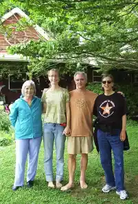 Clare, Lenore, Steve and Susan at Silk Hope